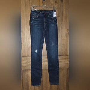 Silver Dark Blue Women's Skinny Jeans
